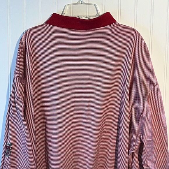 Fairway & Greene Pureformance Polo Shirt Men XXlarge Red White Striped Embroider - Picture 10 of 11